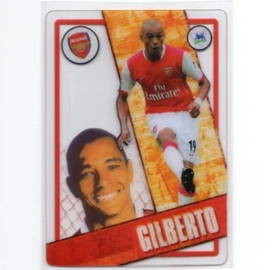 GILBERTO 2006-07 Topps I-Card Soccer Acetate Card ARSENAL #4 PSA - Picture 1 of 2