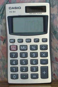 Calcolatrice tascabile solare Casio HS-8V - Foto 1 di 4