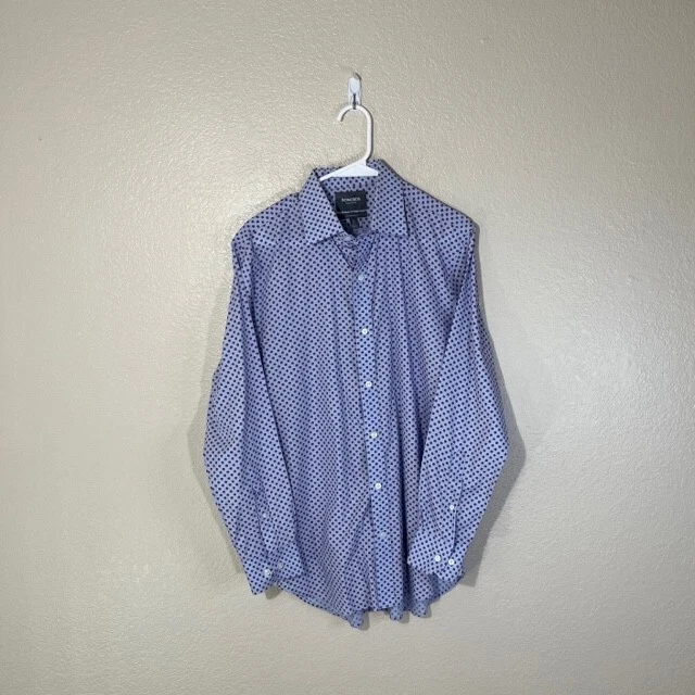 Camisa Bonobos Para Hombres 16 Calce Ajustado Manga Larga Abotonada Azul Púrpura Vestido Floral Foto 1 de 4