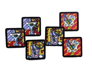 JUEGO DE 6 CÓCTELES MARTINI ROMERO BRITTO * NUEVO * - Imagen 1 de 3