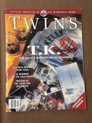 Tom Kelly Minnesota Twins Signed Auto Autograph Issue #1 1995 Official Magazine - Image 1 of 4