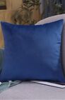 Blue Velour Square Cushion Cover & Insert 45 x 45 cm Throw Lumbar Cushion
