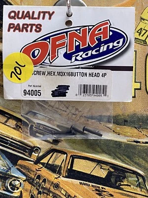 OFNA 94005 Hex Screw M3X16 Button Head {4pc} NewInPack USA Shipped - Image 1 of 4