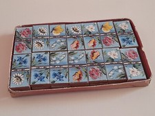 antique Pompadour flower and butterfly Parisian domino game