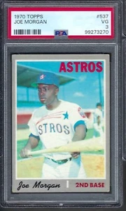 1970 Topps # 537 Joe Morgan Houston Astros HOF VG PSA 3 - Picture 1 of 1