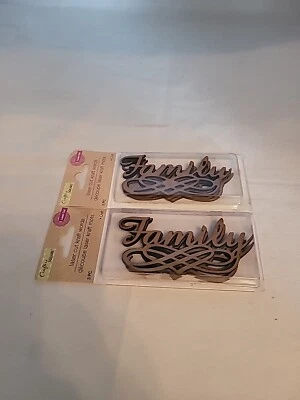 LOTE FAMILIAR DE 2 Paquetes TOTAL 6 Palabras Cuadradas Corte Láser Artesano Nuevo Foto 1 de 4