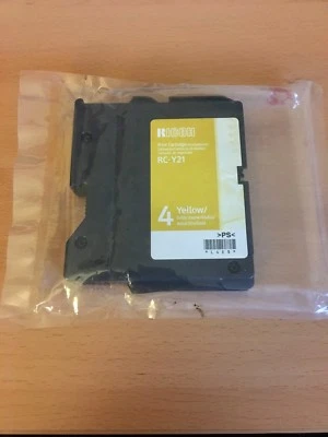 GENUINE AUTHENTIC RICOH RC-Y21 YELLOW INK CARTRIDGE  - Image 1 of 2