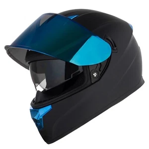 Crown Racing Motorcycle Full Face Helmet Flip Up Dual Visor DOT Approved XL -NIB - Bild 1 von 7