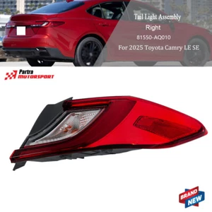 Single RH Side For Toyota Camry 2025 Tail Light Replacement Halogen Clear Lens - Picture 1 of 13