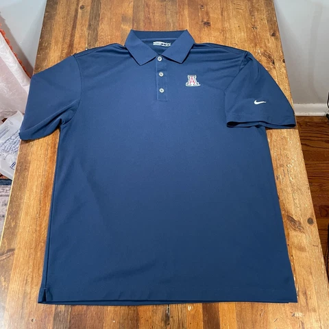 Arizona Wildcats Polo Shirt Mens Large Blue Nike Golf Casual Rugby Cover