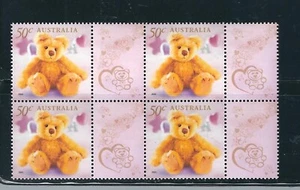 Australia SC # 2119 Teddy Bear / Block Of 4 + Labels . MNH - Picture 1 of 1