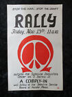 Vintage 1960's Viet Nam War Rally Poster Syracuse NY Stop The War Stop The Draft
