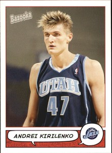 2004-05 Bazooka Mini Utah Jazz Basketball Card #47 Andrei Kirilenko