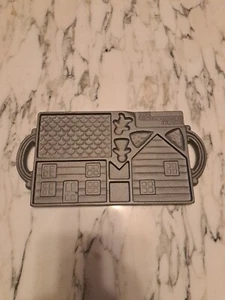 Vintage GUSSEISENFORM doppelseitig The Gingerbread House 1985 J WRIGHT Made in USA - Bild 1 von 5