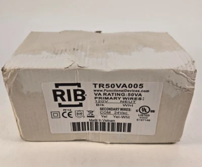 Functional Devices TR50VA005 RIB Series 50VA Pri. 120V Sec. 24VAC Transformer - Image 1 of 2
