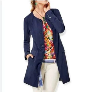 CABI Lido 3 Button Up Navy Blue Jacket size large - Picture 1 of 6