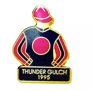 THUNDER GULCH - 1995 Kentucky Derby Winner Jockey Silks Pin - Picture 1 of 1
