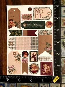 CHRISTMAS, WINTER, NOEL, SANTA-CLAUS, BIRDS, 1 SHEET BEAUTIFUL STICKERS #NEVAR19 - Picture 1 of 2