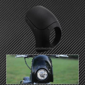 Matte Black Outlaw Fairing Windshield 35 39 41 49 mm Fit For Harley Sportster - Picture 1 of 9