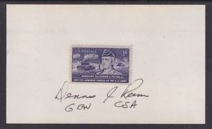 Gen. Dennis J. Reimer, US Army Chief of Staff, signed George S. Patton stamp - Picture 1 of 1