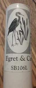 New Oval Egret & Cattails Frosted Window Cling Decal Removable & Reusable 21x33 - Picture 1 of 3