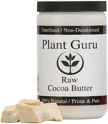 Raw Cocoa Butter 1 lb. FOOD GRADE 100% Pure Natural Unrefined Organic Cacao Bean - Image 1 of 4