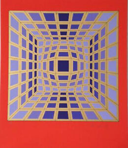 VICTOR VASARELY - HELIOS 1 -  SERIGRAPH - SIGNED & NUMBERED -1981 - WOVE