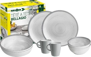 Camping Brunner vajilla de melamina vajilla de camping BELLAGIO 8 piezas antideslizante - Imagen 1 de 1