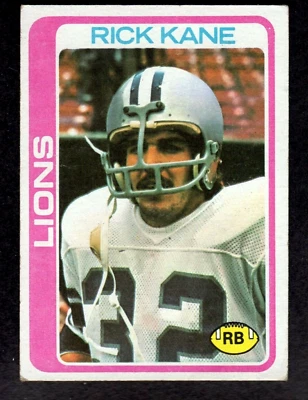 1978 Topps #126 Rick Kane Detroit Lions San Jose State ROOKIE Card EX/MT - Image 1 of 2