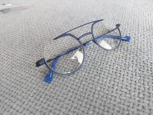 JF Rey Round Eyeglasses Frame Model JF2848 Color 2525 Matt Blue 48-23 - Picture 1 of 7
