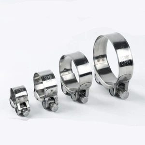 2Pcs 304 Stainless Steel T Bolt Hose Pipe Clip Clamp 17-19/64-67/122-130mm - Picture 1 of 12