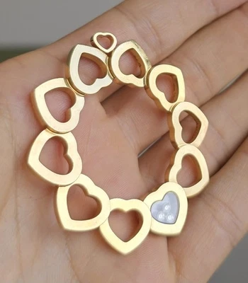 Chopard Happy Diamonds Herzanhänger 18k Gelbgold mit beweglichen Diamanten - Bild 1 von 4