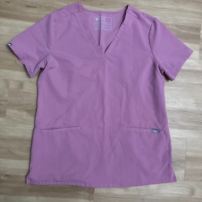 Blusa Médica FIGS Casma Para Mujer Talla Pequeña Rosa Tiza 2 Bolsillos Cuello en V Uniforme Foto 1 de 4