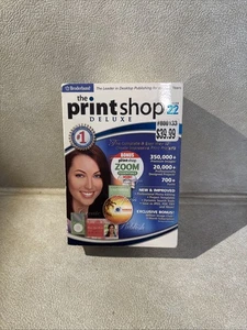 Print Shop Deluxe Version 22  + 348 Page Manual & Box 4 CD Set  Win 2000/XP - Picture 1 of 7