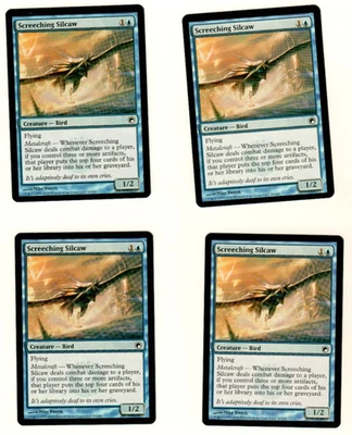 Set Of 4 Screeching Silcaw Scars Of Mirrodin 42/249 Magic the Gathering MTG Card - Image 1 of 4