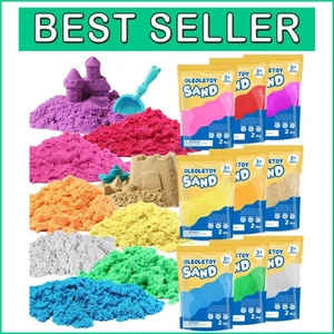 Vibrant 9-Color Moldable Sand Set for Kids: Perfect Sensory Play Experience - Picture 1 of 9