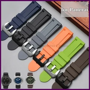 Cinturino orologio gomma silicone morbido per Panerai PAM441 359 111 cinturino sportivo 20mm 22mm - Foto 1 di 31