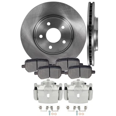 Front Pair For 2006-12 CHEVROLET MALIBU Brake Calipers Disc Rotor & Ceramic Pad - Image 1 of 4