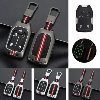 Zinc Alloy Silicone Car Key Fob Case Cover For Chevy Silverado Sierra GMC Acadia - Image 1 of 2