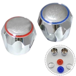 Küche Wasserhahn Handrad Griff Haus Metall Oberteil/Kopf Rot/blau Schwer - Bild 1 von 34