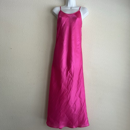 UNDERCOVER Maxi abito slip vintage Y2K Victoria's Secret gomma da masticare rosa raso XS