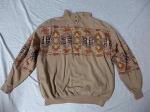 Sudadera Vintage ART UNLIMITED SPORTSWEAR Tostado/Marrón Claro Estampado AZTECA XL - Imagen 1 de 5