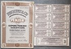 Riquet & Co. Aktiengesellschaft 1924 100 GM mit Bogen nicht entwertet