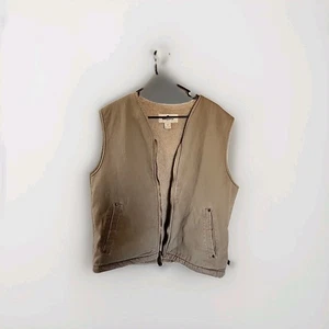 Woolrich Herren Weste LG Saddle Sherpa Cozy WarmTan Canvas Full Zip Outdoor - Bild 1 von 12