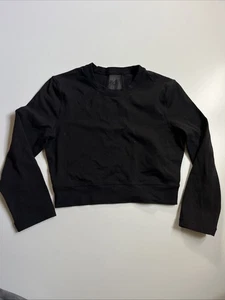 Lululemon Top XS (0,2) Black With Mesh Long Sleeve Top - Picture 1 of 6
