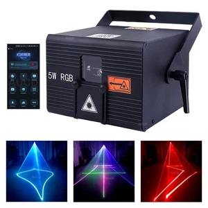 iOS Android App 8W 30Kpps RGB iLDA DMX Animation DJ Stage Projector Laser Lights - Picture 1 of 14