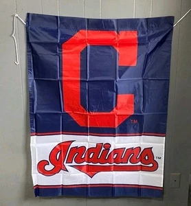 New! Cleveland Indians Flag - 36  X 47 in. MLB Baseball - Picture 1 of 2