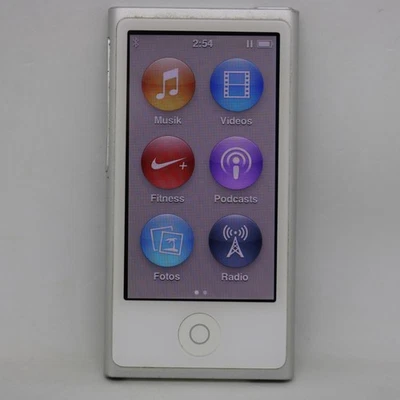 Apple iPod nano 7. Generation Silber (16GB) Bluetooth / MP3 Player / vom Händler - Bild 1 von 4