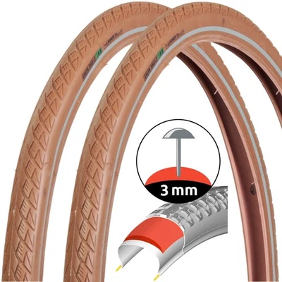 2x Set Fahrrad-Reifen Braun 28" 28 x 1,5 Zoll ETRTO 40-622 Fahrrad-Decke Mantel - Bild 1 von 4