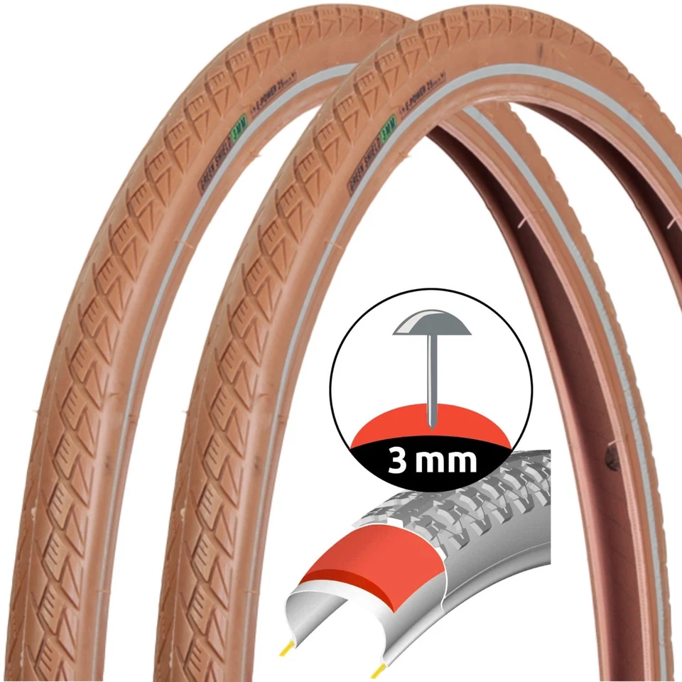 2x Set Fahrrad-Reifen Braun 28" 28 x 1,5 Zoll ETRTO 40-622 Fahrrad-Decke Mantel - Bild 1 von 4